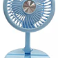 Ventilador Plegable Recargable Usb Portátil Celeste Tecnolab - Miniatura 1