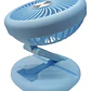 Ventilador Plegable Recargable Usb Portátil Celeste Tecnolab - Miniatura 3