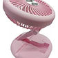 Ventilador Plegable Recargable Usb Portátil Rosado Tecnolab - Miniatura 3