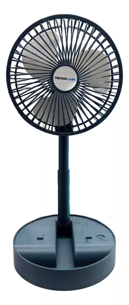 Ventilador Recargable Portátil Usb Plegable Verde Tecnolab 1