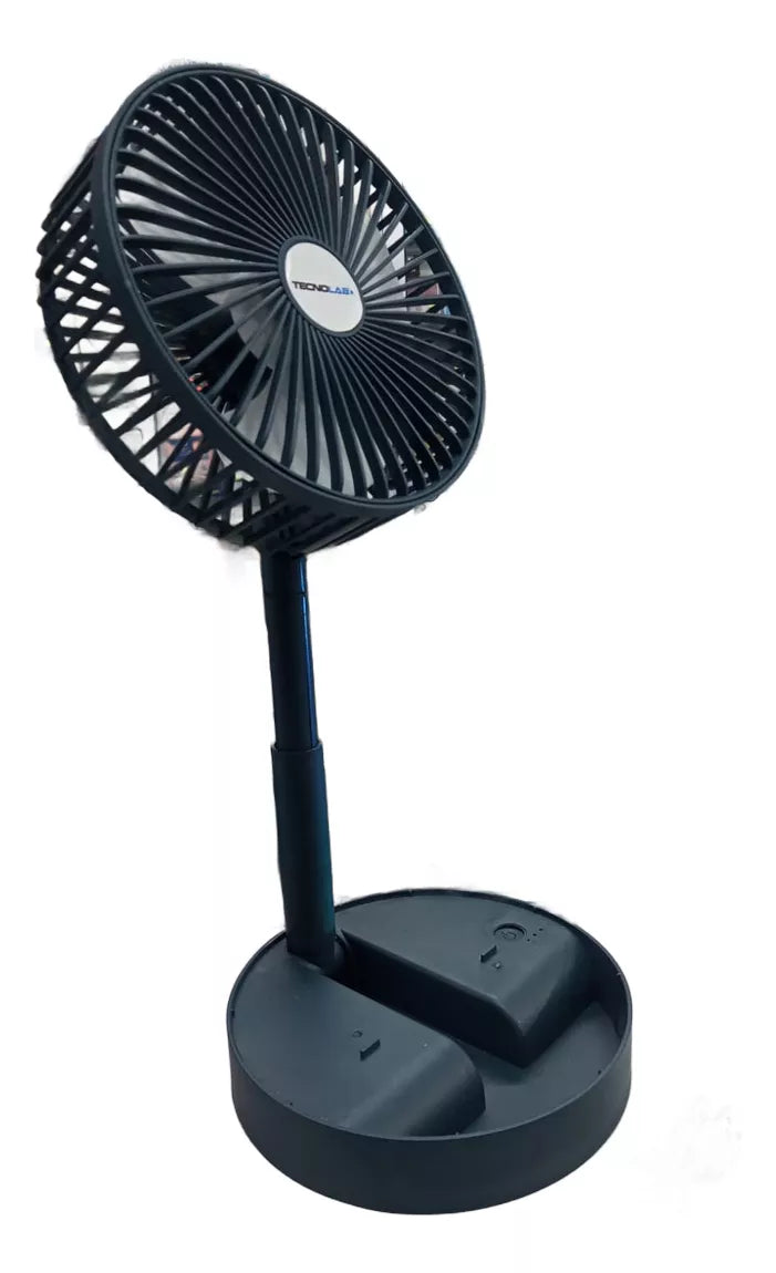 Ventilador Recargable Portátil Usb Plegable Verde Tecnolab 2
