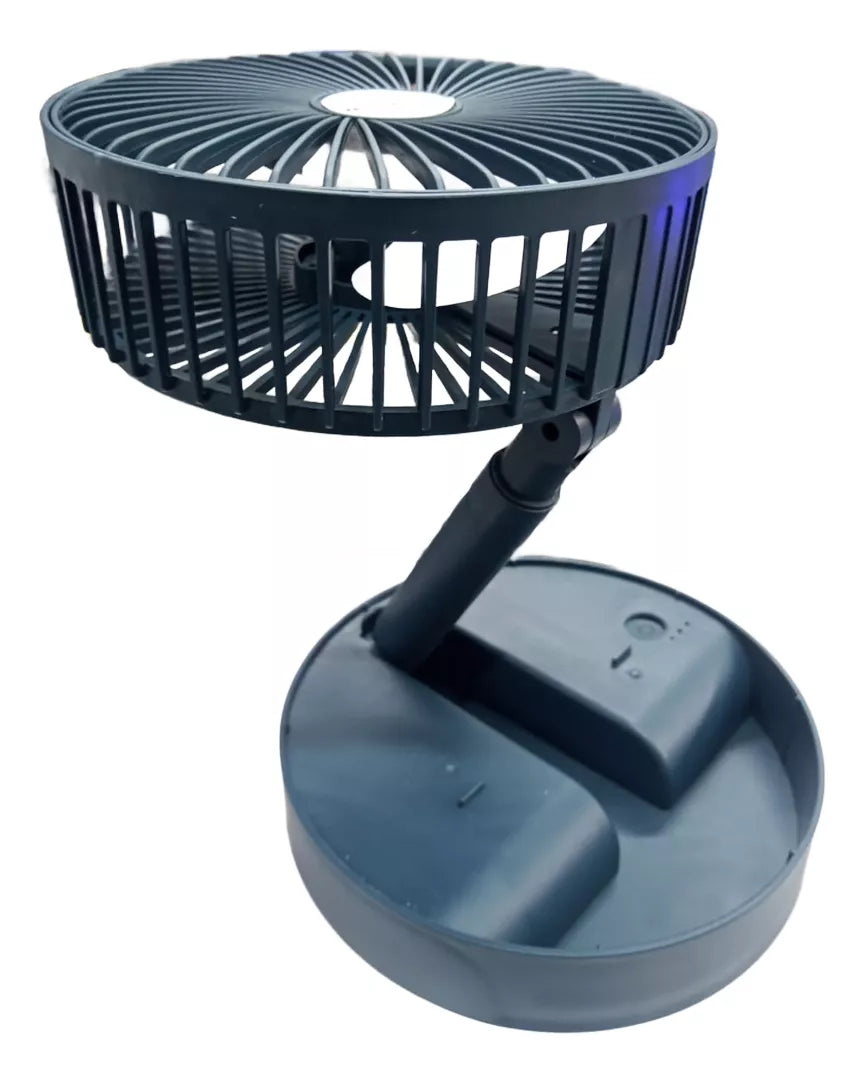 Ventilador Recargable Portátil Usb Plegable Verde Tecnolab 3