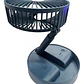 Ventilador Recargable Portátil Usb Plegable Verde Tecnolab - Miniatura 3