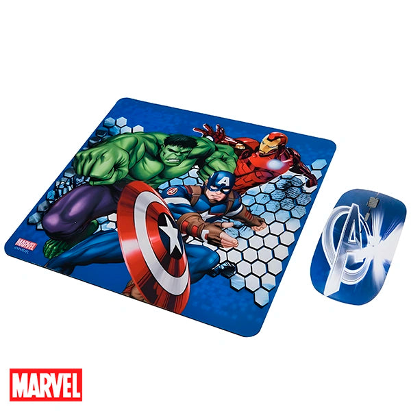 Kit Mouse Wireless + Mousepad Avengers 1 2