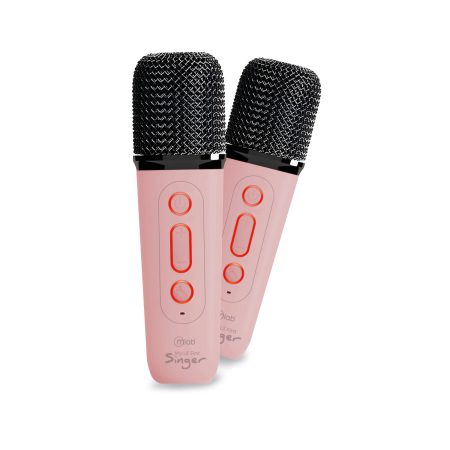 Karaoke My Lil First Singer 2 Con Luz Rgb 2 Micrófonos Inalámbricos Pink 3