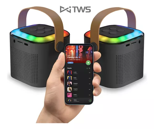 Karaoke My Lil First2 Singer Con Luz Rgb 2 Micrófonos Inalámbrico  3