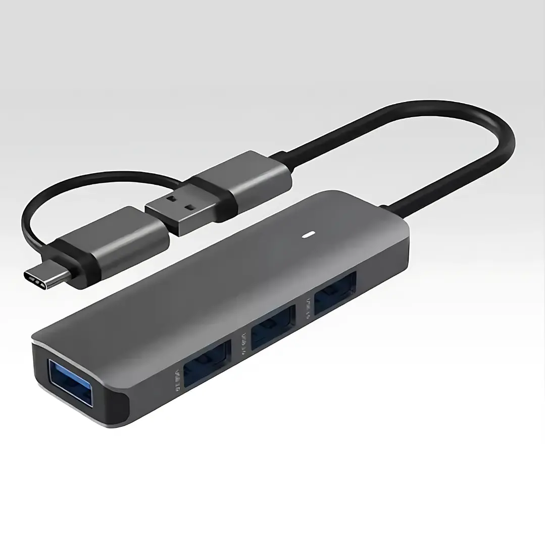 Docking Station Hub Tecmaster Tipo-C, Usb 3 Color Negro3 1