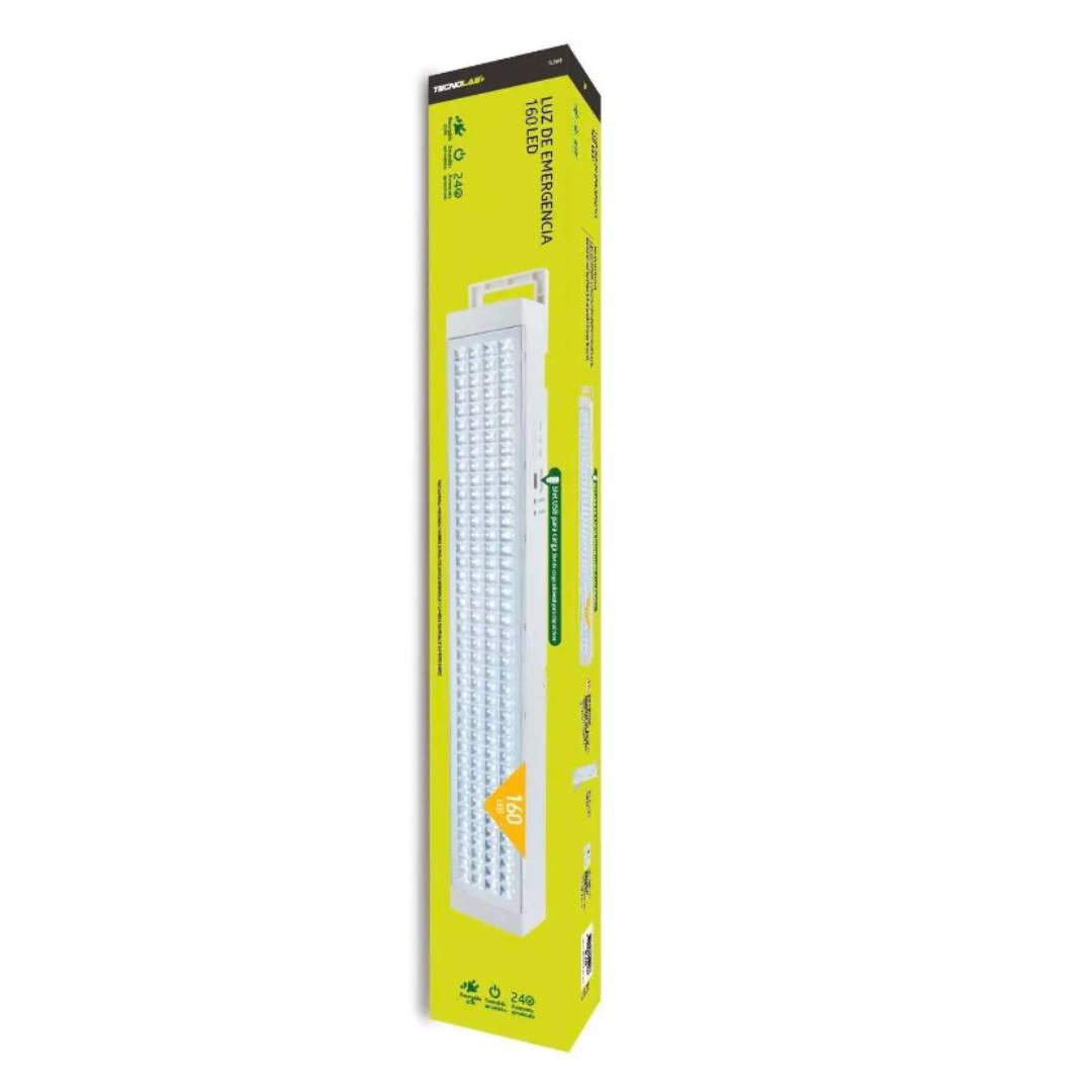Lampara De Emergencia Con 160 Led Recargarle Tl349 Tecnolab 4