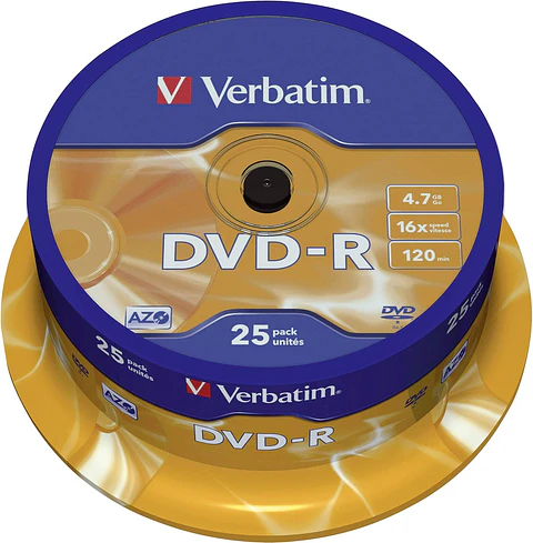 Dvd-R 4.7 Gb 16X Verbatim 25 Unidades 