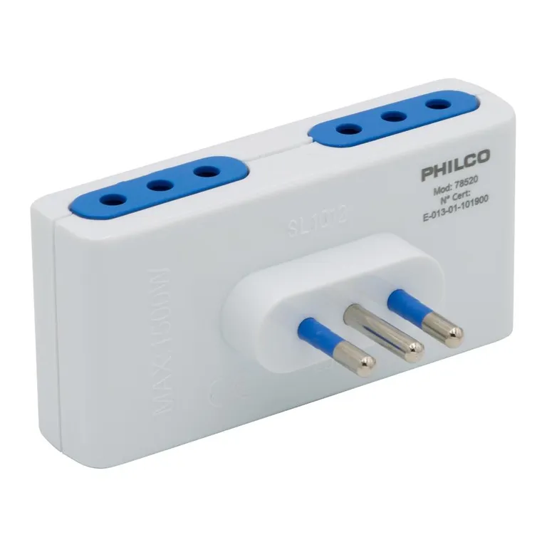 Enchufe Plano Cuádruple Philco 78520 3