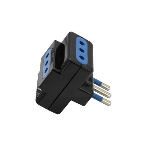 Enchufe Triple Philco Triple Plug Color Negro 1