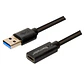 Tecmaster Cable Otg 1.5 Mtrs-Usb 3.0 Macho A Type-C Hembra-5Gbps, Negro - Miniatura 1