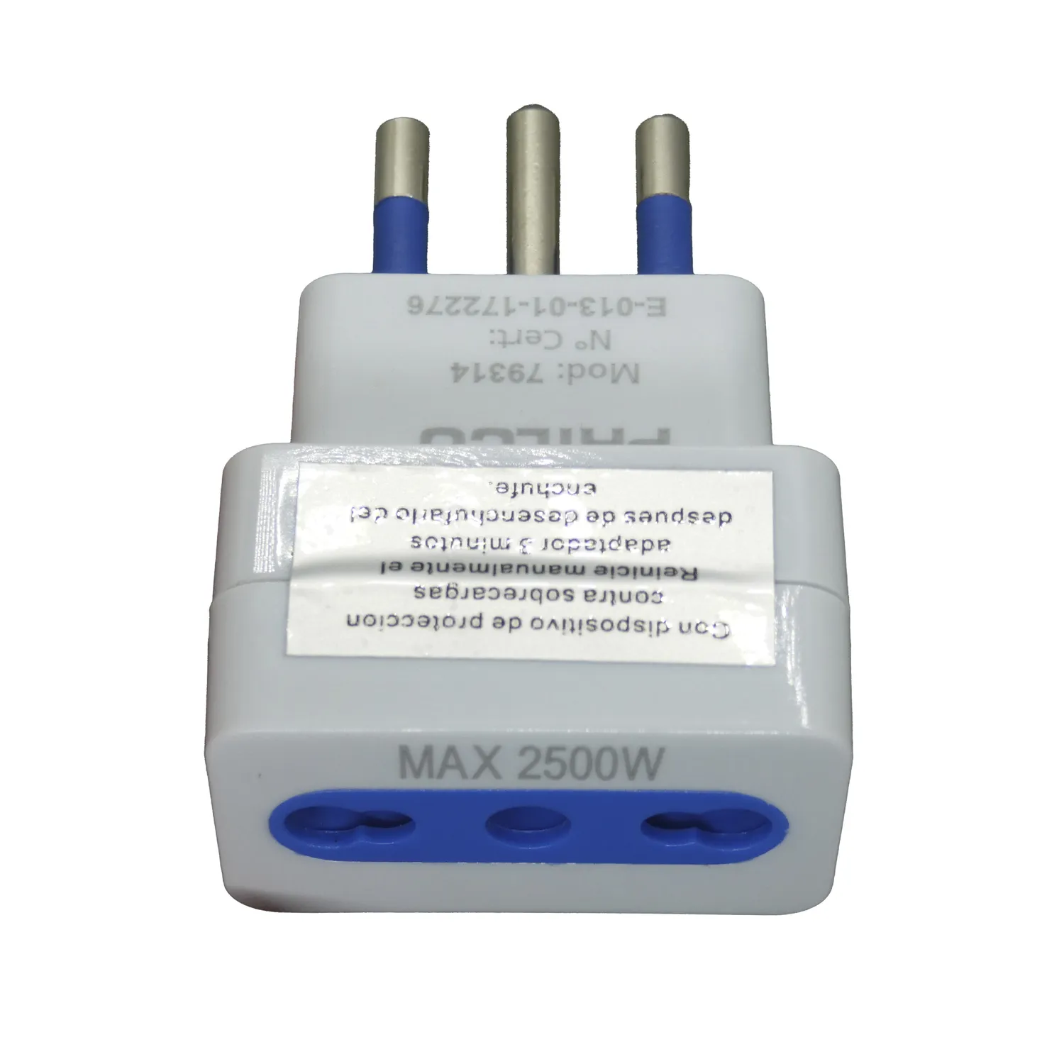Adaptador Enchufe Con Protección Philco - Sello Sec 2