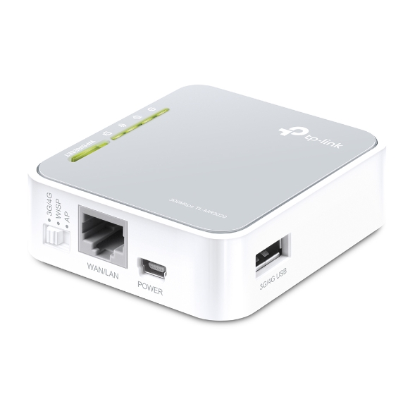 Mini Router Inalámbrico Portátil 3G/4G Tp-Link Tl-Mr3020, Wi-Fi, Color Gris, Voltaje 1