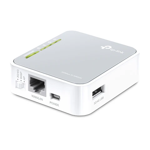 Mini Router Inalámbrico Portátil 3G/4G Tp-Link Tl-Mr3020, Wi-Fi, Color Gris, Voltaje