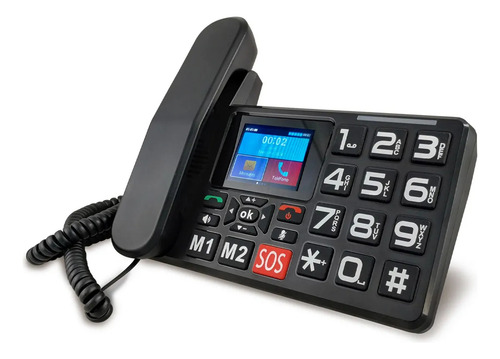 Telefono Senior Inalambrico Sobremesa 4G Sos 2.8 Mlab 9440 Color Negro 2