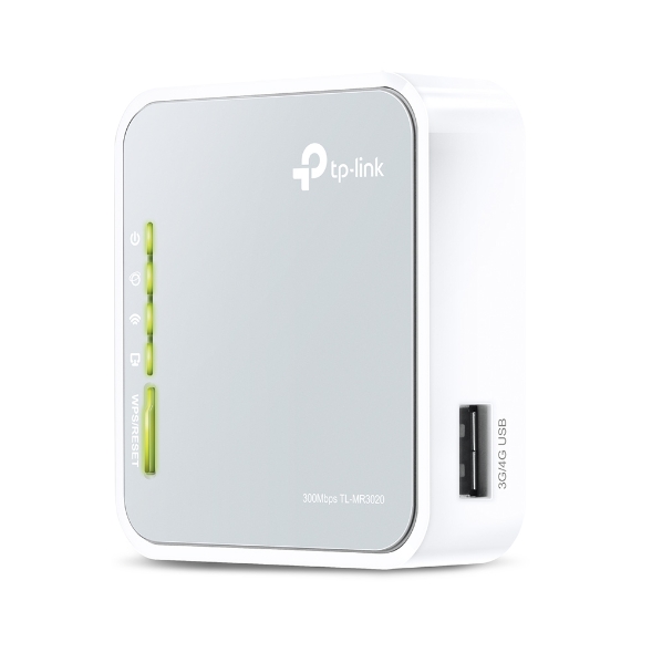 Mini Router Inalámbrico Portátil 3G/4G Tp-Link Tl-Mr3020, Wi-Fi, Color Gris, Voltaje 2