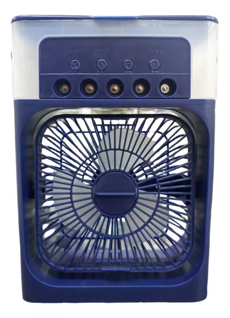 Mini Ventilador Usb De Escritorio Con Enfriador Azul Dg 1