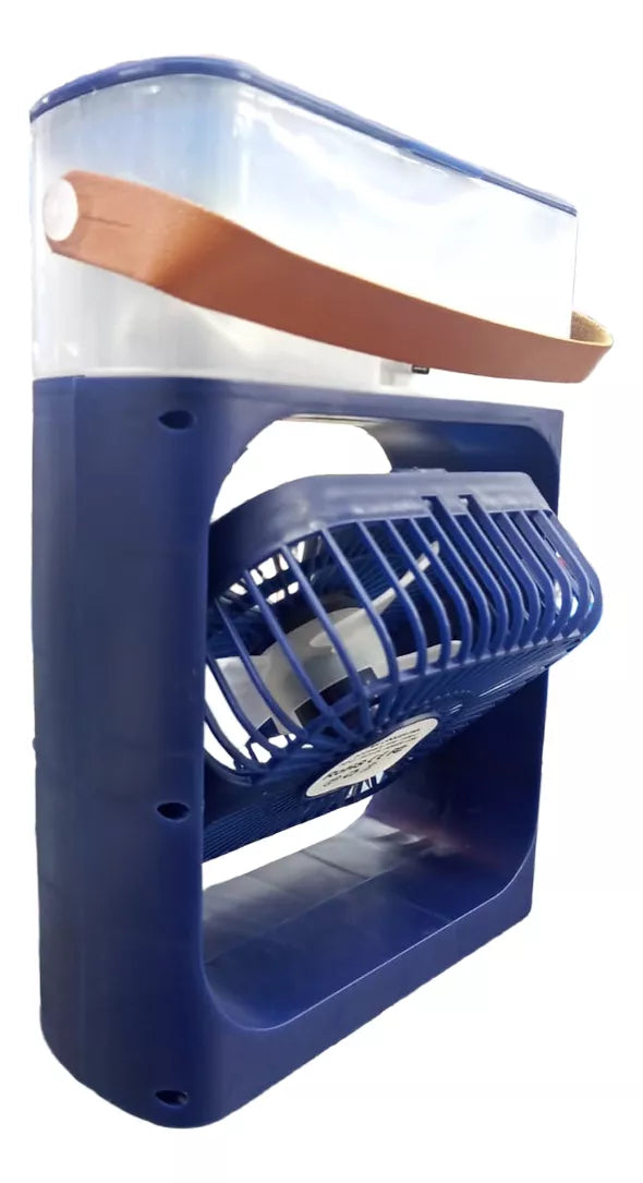 Mini Ventilador Usb De Escritorio Con Enfriador Azul Dg 3