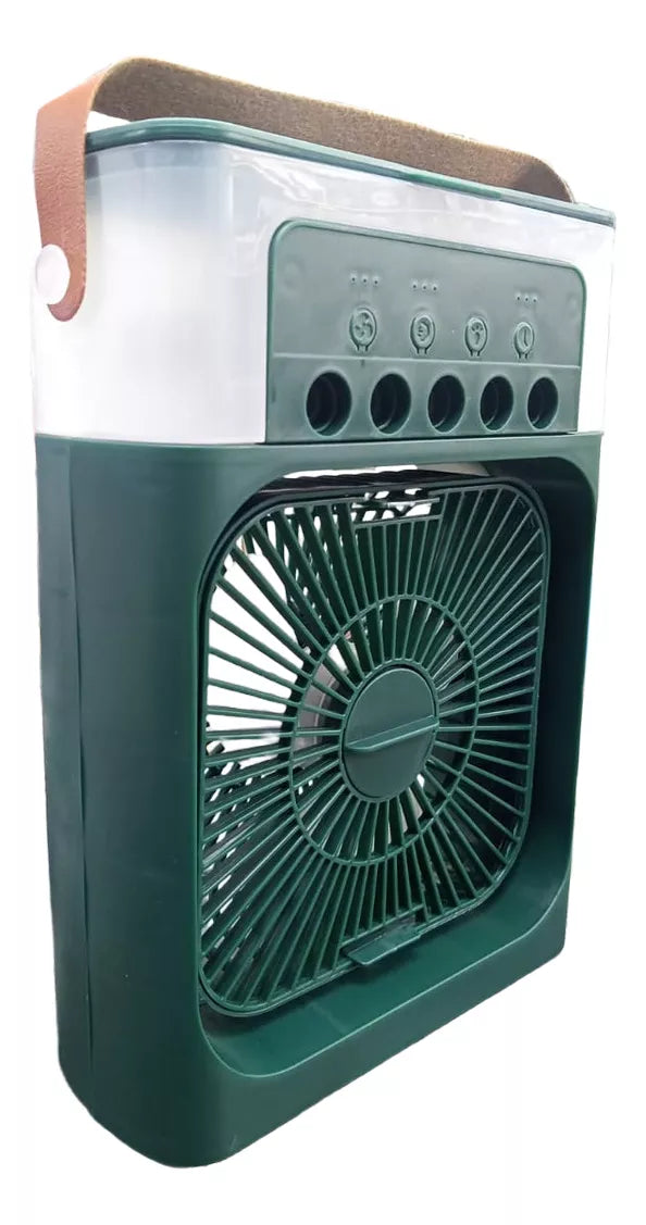 Mini Ventilador Usb De Escritorio Con Enfriador Verde Dg 2