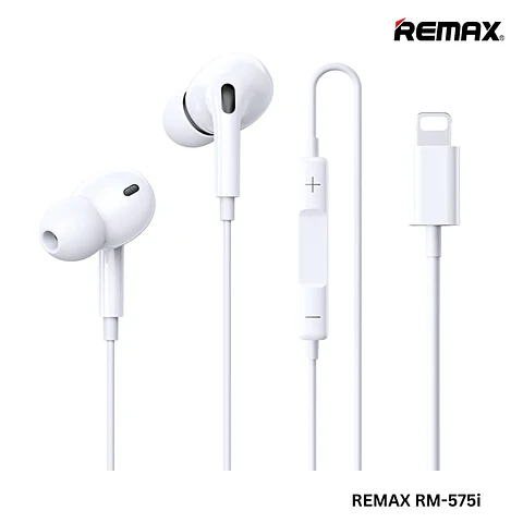 Audífono Con Cable Rm-570I Lightning White Remax 