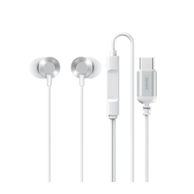 Audífono Con Cable Tipo/C  Rm-512A Silver Remax 1