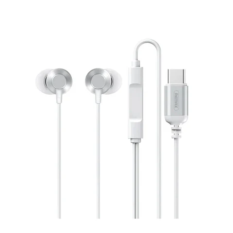 Audífono Con Cable Tipo/C  Rm-512A Silver Remax