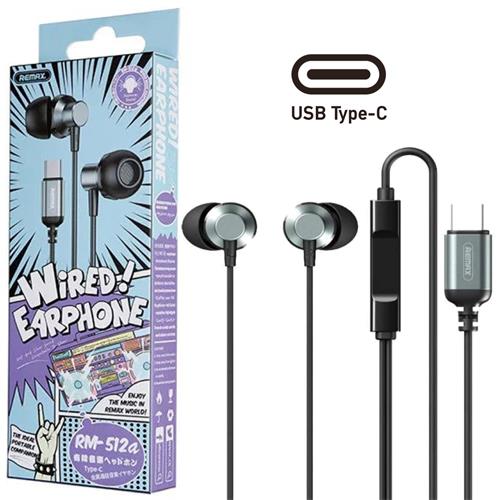 Audífono Con Cable Tipo/C  Rm-512A Tarnish Remax 3