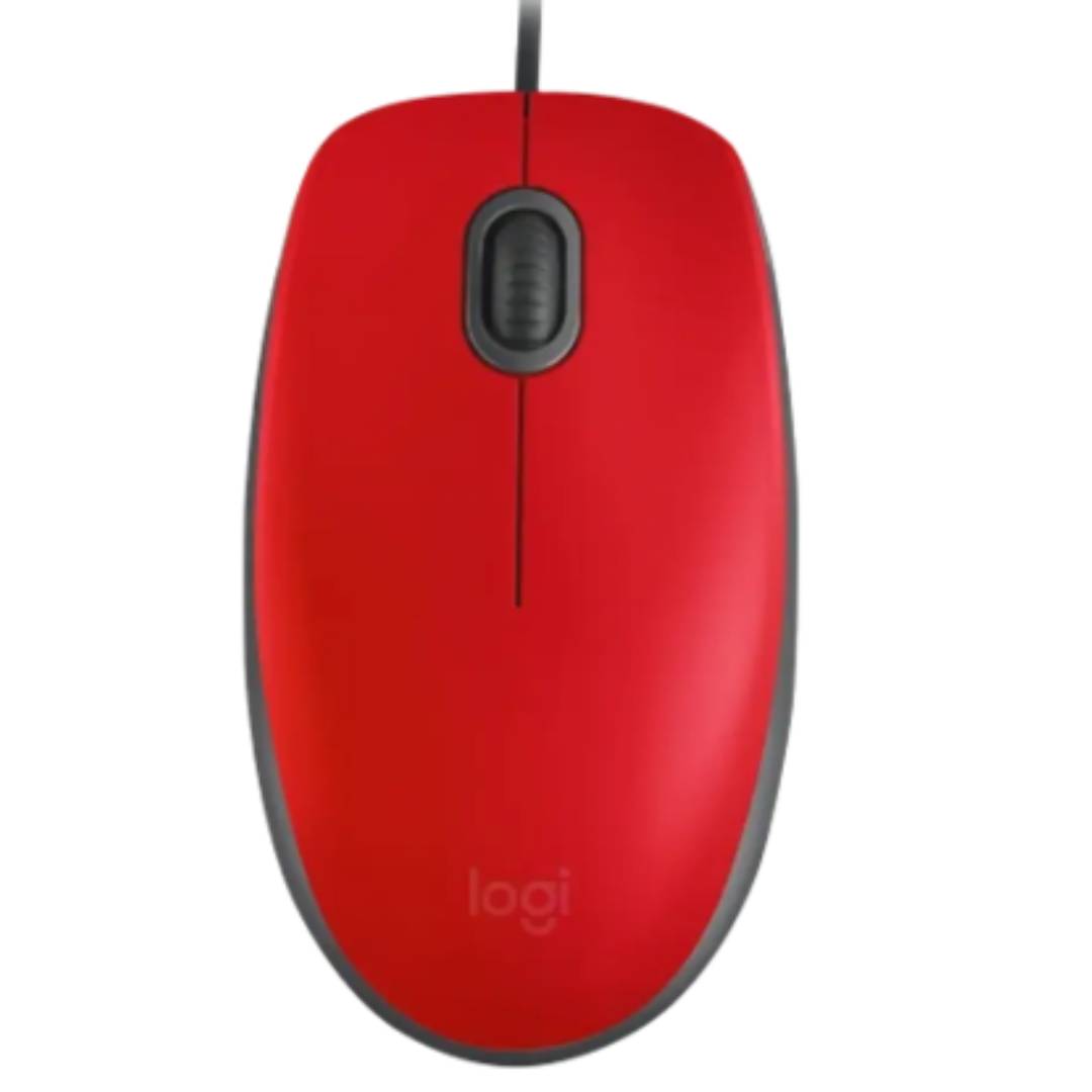 Mouse Alámbrico M110 Silent Rojo Logitech 1