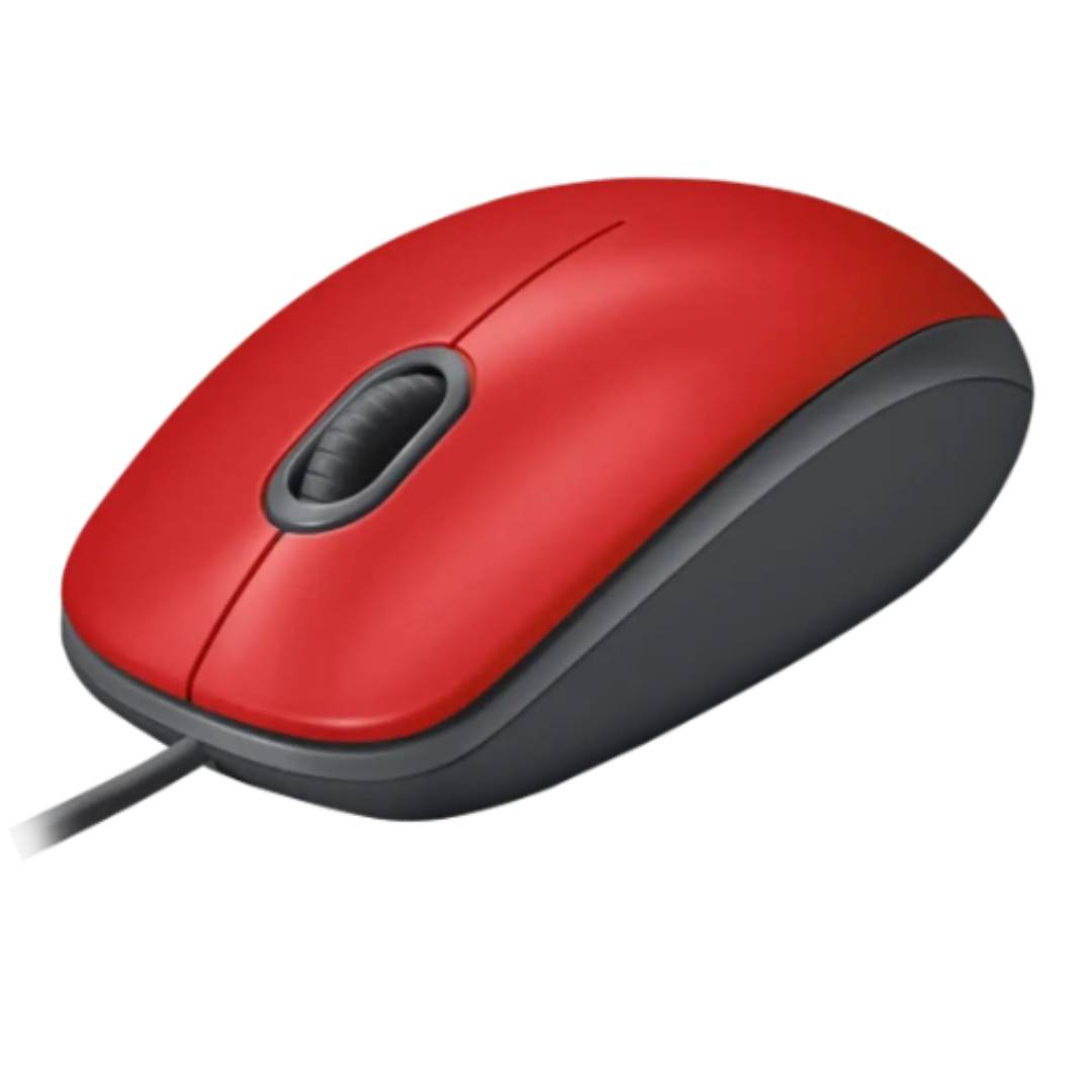 Mouse Alámbrico M110 Silent Rojo Logitech 2