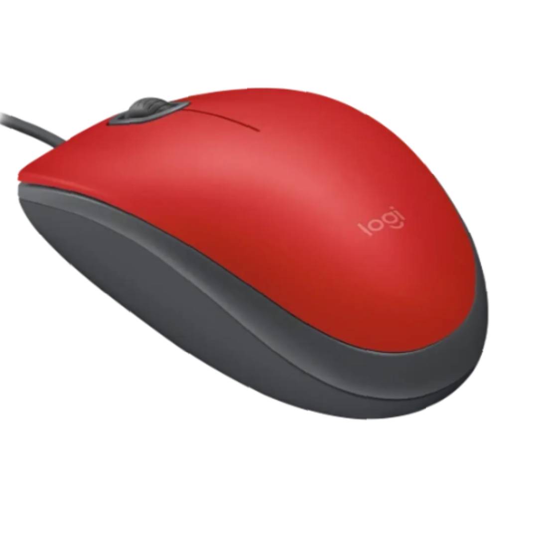 Mouse Alámbrico M110 Silent Rojo Logitech 3