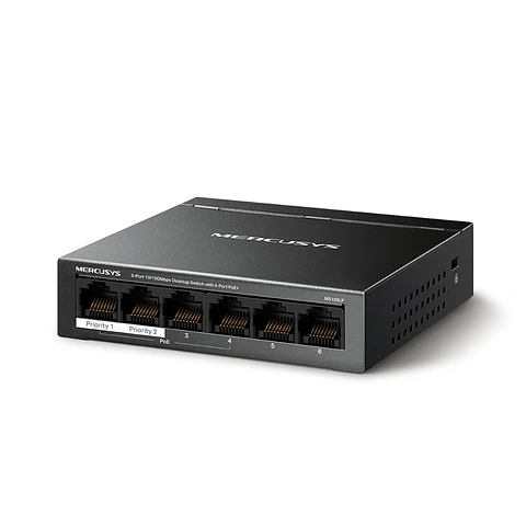 Switch Poe Mercusys Ms106Lp, 6 Puertos Fast Ethernet, 40 W