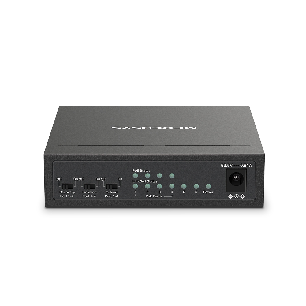 Switch Poe Mercusys Ms106Lp, 6 Puertos Fast Ethernet, 40 W 2