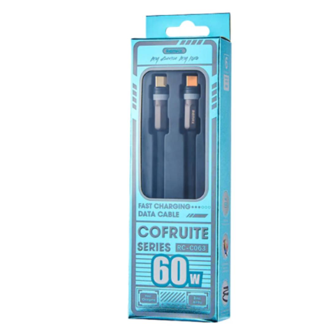 Cable Usb Tipo C A Tipo C 60W Cofruite Rc-C063 Black Remax 2