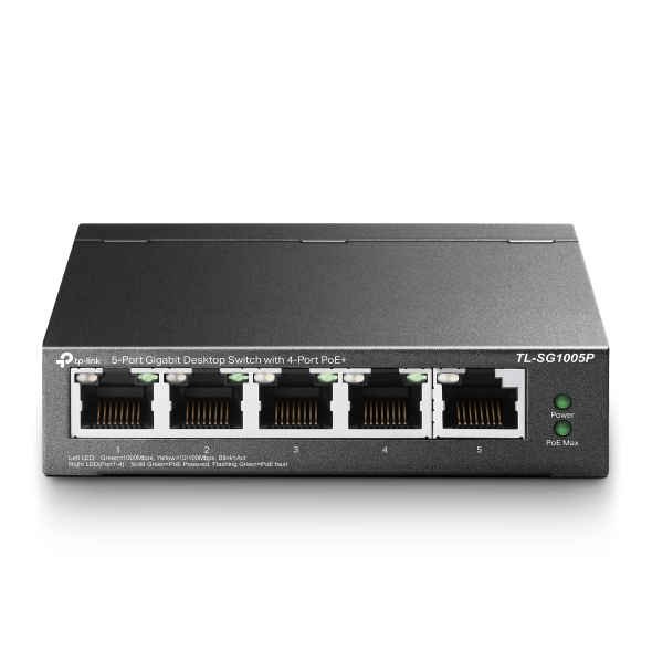 Switch Tp-Link Tl-Sg1005P De 5 Puertos 1
