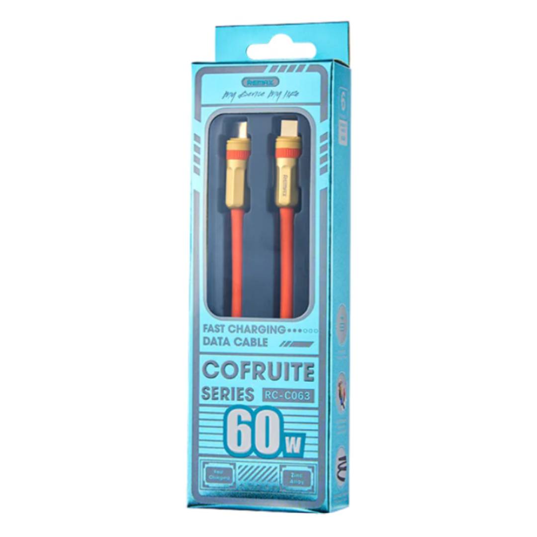 Cable Usb Tipo C A Tipo C 60W Cofruite Rc-C063 Black Remax 2