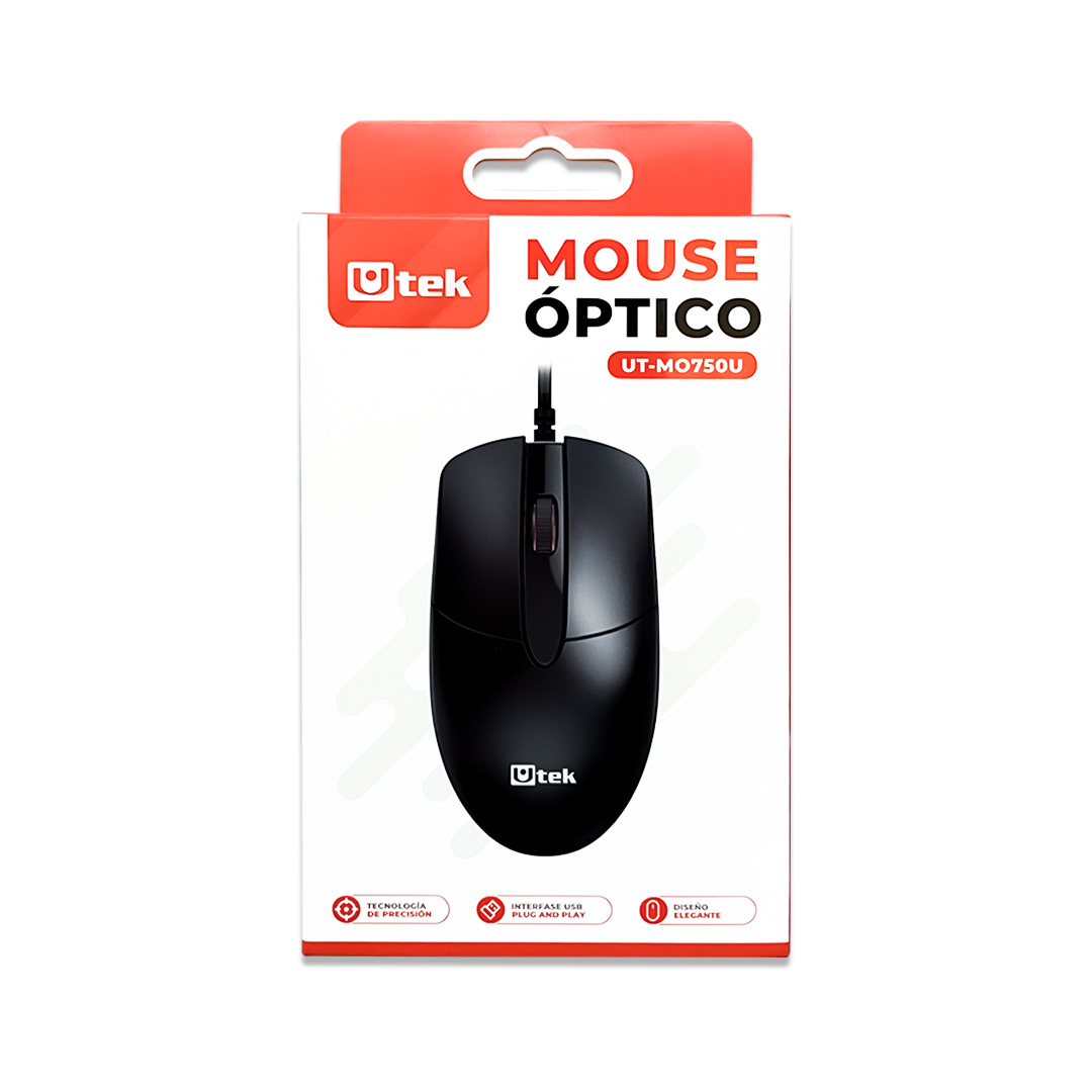 Mouse Alambrico Usb Ut-Mo750U Utek  4
