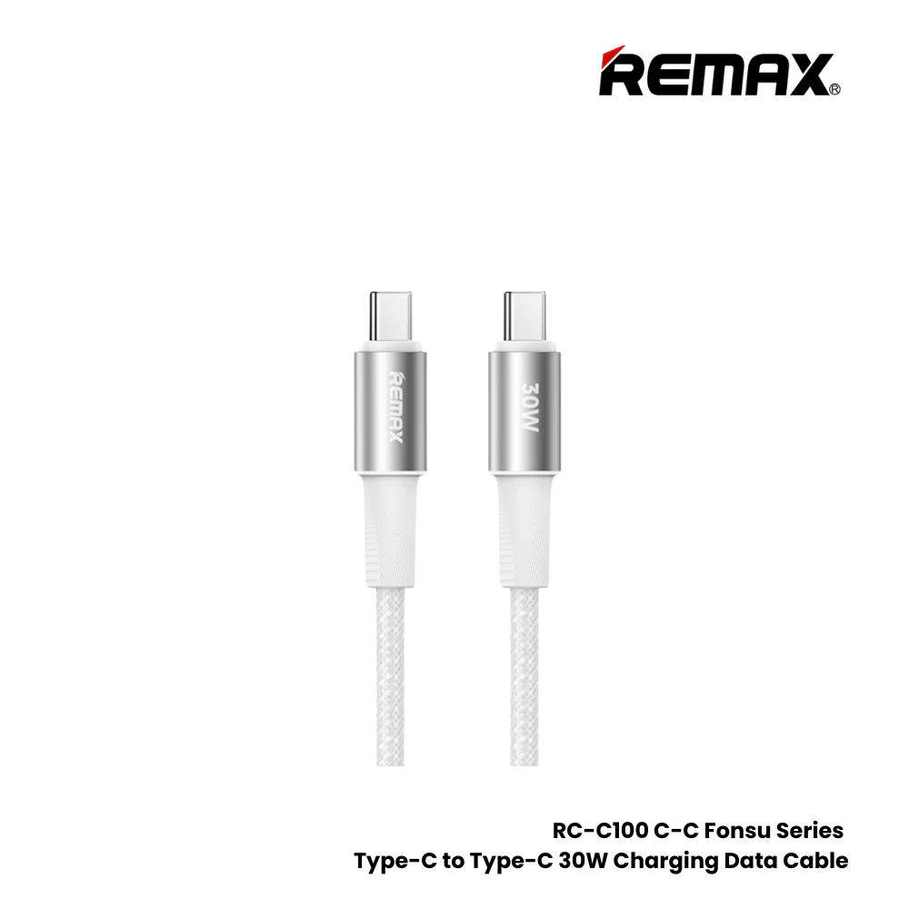 Cable Usb Tipo/C A Tipo/C 30W White 1,2Mt Rc-C100 Remax  1
