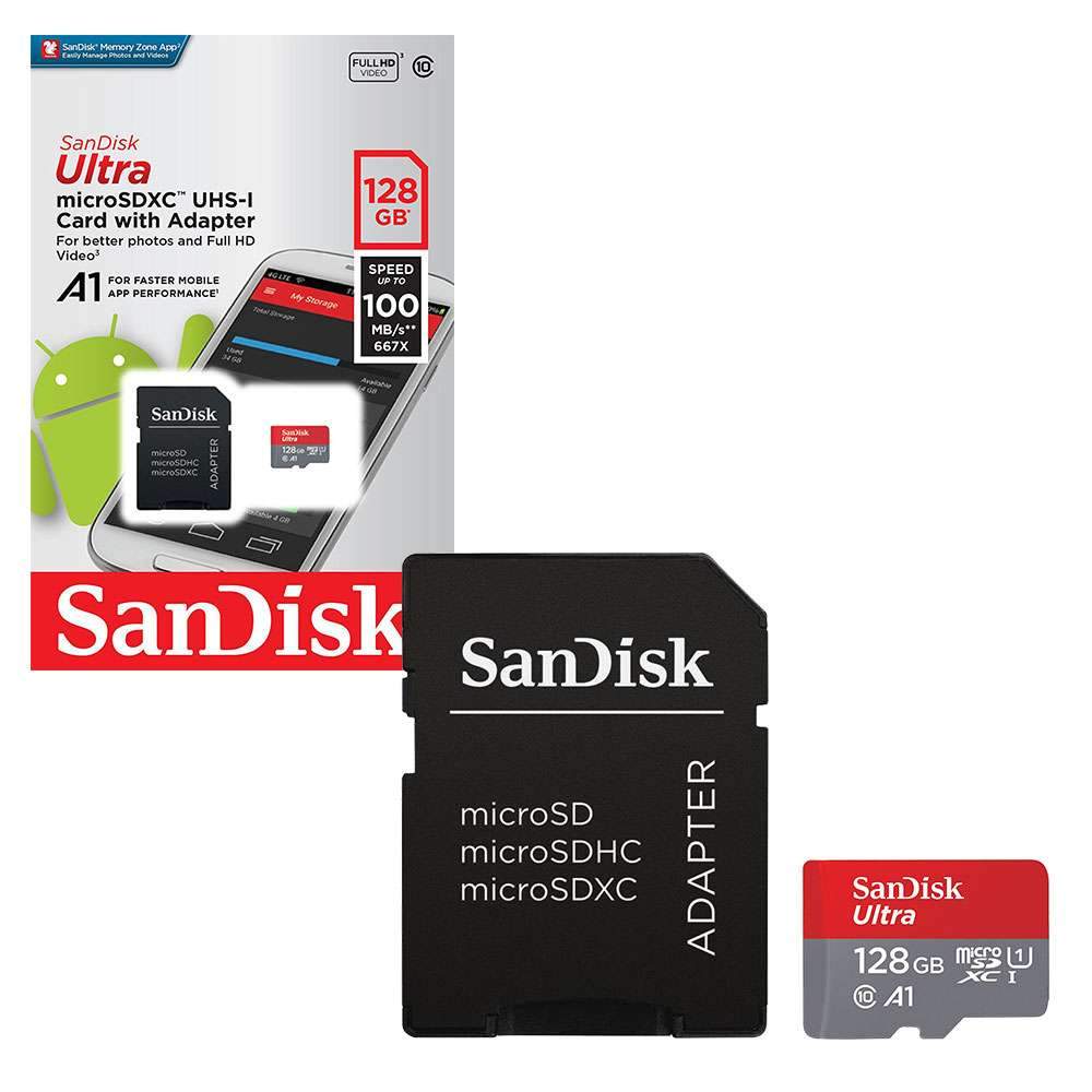 Tarjeta De Memoria Sandisk Ultra Microsdxc 128 Gb/100 Mb/S 4