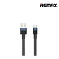 Cable Usb/C 3A Elastic Aluminum Black Rc-C001 Remax - Miniatura 1