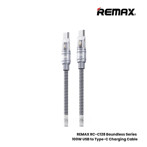 Cable Usb/C A Tipo/C Rc-C130 100W Silver Gray Zinc Alloy Boundles Remax 
