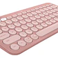 Teclado Bluetooth Logitech Pebble Keys 2 K380S Qwerty Teclado Rosado Idioma Español - Miniatura 1