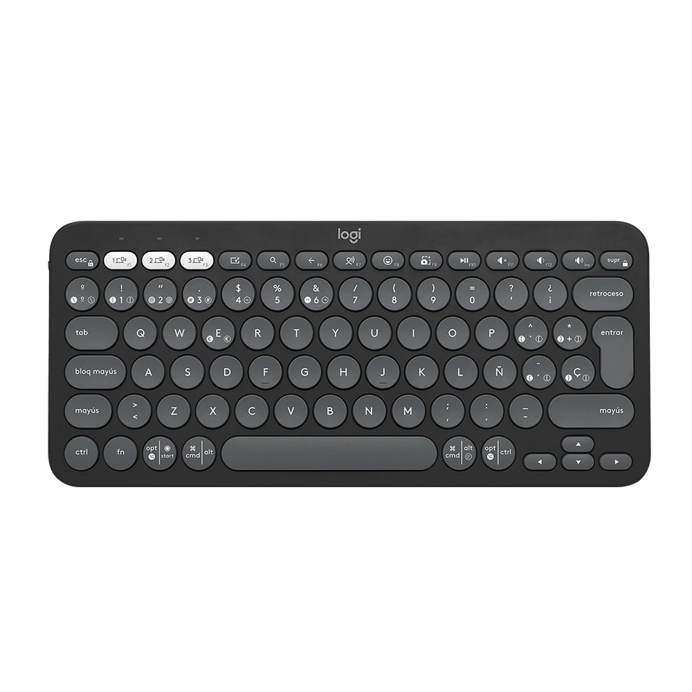 Teclado Bluetooth Logitech Pebble Keys 2 K380S, Color Grafito (Es) 1