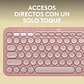 Teclado Bluetooth Logitech Pebble Keys 2 K380S Qwerty Teclado Rosado Idioma Español - Miniatura 4