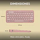 Teclado Bluetooth Logitech Pebble Keys 2 K380S Qwerty Teclado Rosado Idioma Español - Miniatura 9