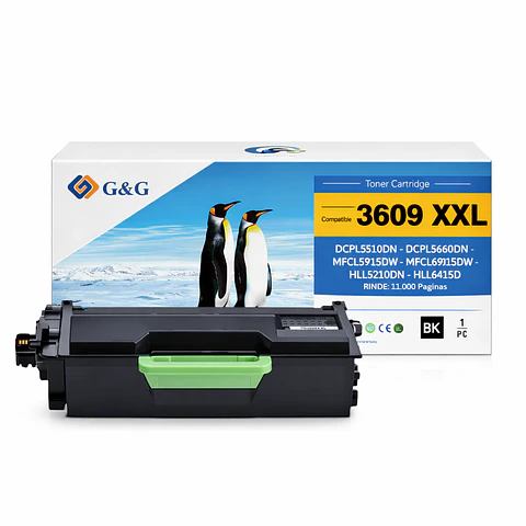 Tóner Alternativo Tn-3609 Xxl Bk G&G