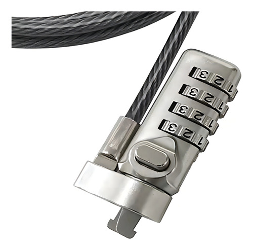 Candado De Seguridad Para Notebook Nano Slot, Con Clave Plateado 1
