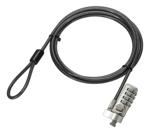 Candado De Seguridad Para Notebook Nano Slot, Con Clave Plateado 2