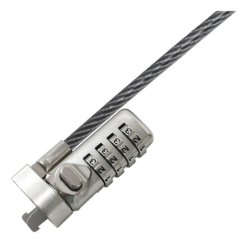 Candado De Seguridad Para Notebook Nano Slot, Con Clave Plateado 3