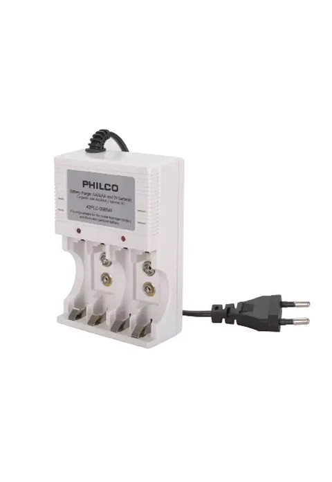Cargador C/4Pilas Aa 2700Mah 9854F Precargadas Philco